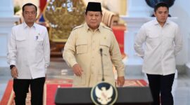 Presiden Republik Indonesia Prabowo Subianto saat konferensi pers di Istana Merdeka, Jakarta. Foto: Kemensetneg 