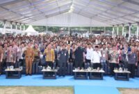 Apel Pemuda Pelopor Siaga Membangun Desa di Lapangan desa Jatake. Foto: ist