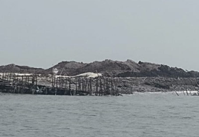 Penampakan Diduga Reklamasi Laut di Desa Tanjung Burung Kecamatan Teluk Naga Kabupaten Tangerang. Foto: ist