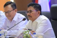 Wali Kota Tangerang Sachrudin saat Membuka Rapat dengan Perumda Pasar Kota Tangerang. Foto: ist