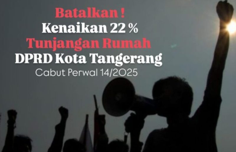 Ilustrasi Demonstrasi Tuntut Batalkan Kenaikan Tunjangan Rumah DPRD Kota Tangerang. Foto: BantenPos