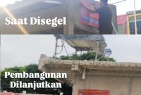 Kondisi Bangunan Pos Security Gudang Farmasi Yang Disegel Satpol PP Kini Dilanjutkan Pembangunannya. Foto: Ist