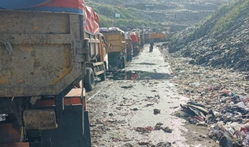 Jalur yang tergenang air sudah kering dan dapat dilalui. Foto: Ist